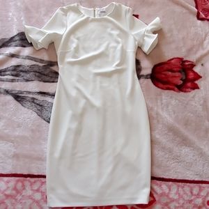 Calvin Klein flutter sleeves sheath dress..